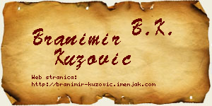 Branimir Kuzović vizit kartica